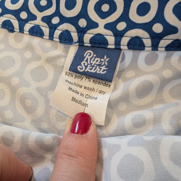 RIPSKIRT Length 1 Medium Dot for Dot Classic Blue White Geometric Design - Picture 5 of 6